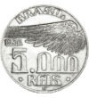 5000 reis Santos Dumont Ag 1936-38 Brazilia
