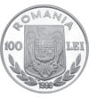 Nataţie pe argint, 100 lei, argint, România, 1996