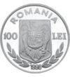 Canotaj pe argint, 100 lei, argint, România, 1996
