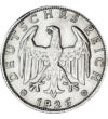 1 marcă Valoare nominală coroană de stejar argint de 500/1000 5 g Imperiul German 1925-1927