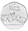 50 pence, Ursuleţul Winnie şi prietenii săi, cupru, nichel, 8 g, Marea Britanie, 2021