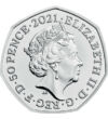 50 pence Elisabeta a II-a  cupru nichel 8 g Marea Britanie 2021