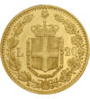  20 de lire aur Umberto I 1879-97 Italia