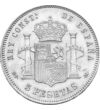  5 pesetaAlfonso XIIIAg1888-1892 Spania