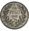 1 peso Coroană de laur   cupru nichel 10 g Chile 1933