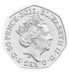 50 pence Elisabeta a II-a  cupru nichel 8 g Marea Britanie 2022