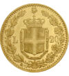  20 de lire aur Umberto I 1879-97 Italia