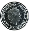 5 cedi Elisabeta a II-a  val.nom. argint de 999/1000 311 g Ghana 2019