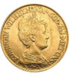 10 guldeni Portretul reginei Wilhelmina aur de 900/1000 67290 g Olanda 1911-1917
