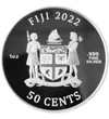 FJ/ 50 cenţi Câinele 1uAg 2022 Insulele Fiji