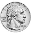 25 cenţi Portretul lui Washington  cupru nichel 567 g SUA 2023