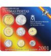 1 5 10 25 50 100 200 500 peseta    0 Spania 2000-2001 box1