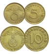 2x1, 2, 2x5, 2x10, 2x50 pfennig, 1, 2, 5 mărci, ,  , 0, Al Treilea Reich, 1933-1945