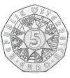 5 euro Steme cu scut  argint de 925/1000 7779 g Austria 2024