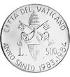  500 lire Iisus Ag 1983-84 Vatican
