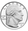 25 cenţi Portretul lui Washington cupru nichel 567 g SUA 2024