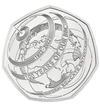 GB/ 50 pence, BBC 100 de ani, 2022, Marea Britanie