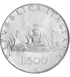  500 lire, argint, Italia, Italia