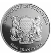 5000 franci Stemă   argint de 999/1000 311 g Republica Ciad 2024