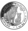 100 şilingi, Leopardul, greutate, argint de 999,9/1000, 31,1 g, Somalia, 2024