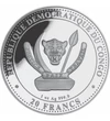 20 franci Stemă  argint de 9999/1000 311 g Congo 2024