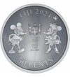 50 cenţi Mickey Minnie stemă val. nom.  argint de 999/1000 311 g Insulele Fiji 2024