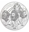 1 liră, Cybele, pe un car tras de lei, argint de 999/1000, 31,1 g, Insula Sfânta Elena, 2024