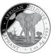 100 şilingi, Elefantul, greutate, argint de 999,9/1000, 31,1 g, Somalia, 2025