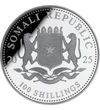 100 şilingi Stemă   argint de 9999/1000 311 g Somalia 2025