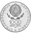 1000 dinari Stemă  argint de 750/1000 14 g Iugoslavia 1981