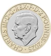 2 lire Charles al III-lea val. nominală  cupru nichel 12 g Marea Britanie 2025