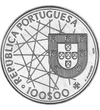 100 escudo Stemă  cupru nichel 165 g Portugalia 1989