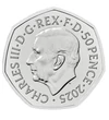 50 pence Charles al III-lea  cupru nichel 8 g Marea Britanie 2025