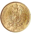 GER/ 10 mărci Wilhelm I Au 1872-1873 Imperiul German