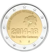 2 euro, Floarea de mac, , cupru, nichel, 8,5 g, Belgia, 2014