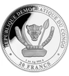 20 franci Stemă  argint de 9999/1000 311 g Congo 2025