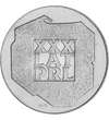 200 zloţi, Inscripţia XXX LAT PRL, argint de 625/1000, 14,4 g, Polonia, 1974