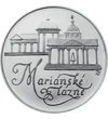 50 coroane, Clădirea băilor Marianské Lázně, argint de 700/1000, 7 g, Cehoslovacia, 1991