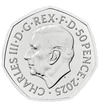 50 pence Charles al III-lea val.nom.  cupru nichel 8 g Marea Britanie 2025