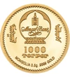 1000 togrog Stemă  fineţe aur de 9999/1000 05 g Mongolia 2026