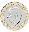 2 lire Charles al III-lea val. nominală cupru nichel 12 g Marea Britanie 2025