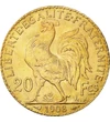 20 franci Cocoşul galic   aur de 900/1000 645 g Franţa 1899-1914