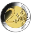 2 euro Harta Europei  cupru nichel 852 g Spania 2025