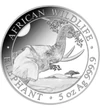SOM/ 500 şilingi, Elefantul, 5uAg,2023, Somalia