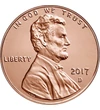1 cent, Portretul lui Lincoln, , cupru, nichel, 2,5 g, SUA, 2017