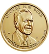 1 dolar, George H. W. Bush, cupru, nichel, 8,1 g, SUA, 2020