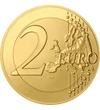  2 euro Jubileu placată cu aur2012 Slovacia