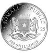 SOM/ 500 şilingi Elefantul 5uAg2025 Somalia