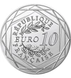 10 euro Coroană de laur-stejar formă hexagonală argint de 333/1000 13 g Franţa 2025