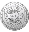 10 euro Coroană de laur-stejar formă hexagonală argint de 333/1000 13 g Franţa 2025